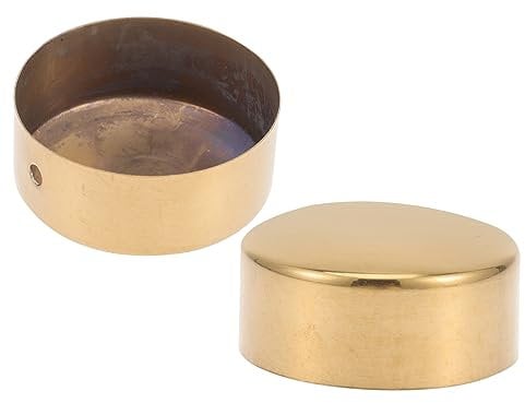 DOITOOL 2pcs Stainless Steel Armrest Cover End Caps for Stair Handrail Round End Plugs Easy Install Durable Protection