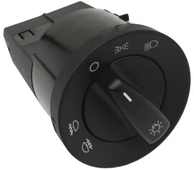 Interruttore Luci Faro Compatibile Con Per Polo 9N Per Beetle 1998-2003 2004 2005 Auto Faro Interruttore Di Controllo Pulsante Fendinebbia Interruttore Manopola 3B0941531 3BD941531A(NO Chrome)