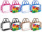 Wensdr 8 Packs Colorful PVC Toy Storage Bags Toiletry Bags Waterproof Kids Zippered Toy Organizing Bags for Building Blocks Puzzle Stationery Colorful