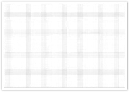 PRIMUS PRINT Schreibtischunterlage Kariert, Extra großes Format, Papier DIN A2-80g Dickes Naturpapier - Stabiler Papprücken - 25 Blatt - mit Schutzleiste - Büro [Kariert ohne Fußleiste]