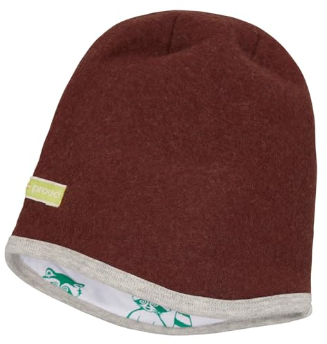 loud + proud Unisex Kinder Wollfleece, GOTS Zertifiziert Mütze