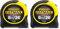 STANLEY FATMAX Tape Measure Blade Armor 8 M Metric and 26 FT Imperial Shock Resistant with Mylar Coating and Cushion Grip 0-33-726 (Pack of 2)