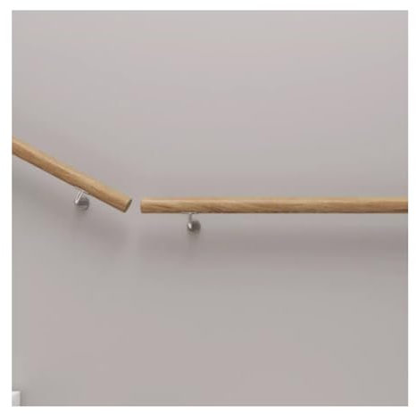 ZLRBN Geländer Treppe, Villa Kindergarten Wand Holzgeländer, Handlauf, rutschfeste Treppenhandläufe aus Massivholz (50cm)