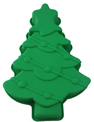 Veemoon Silicone Christmas Tree Cake Tin, Christmas Tree Pan Festival Baking Cups Accessory Cute Cup Cake Molds Non-Stick Baking Tools 3D Molds Lovely Stylish Biscuit Holiday New Year Holiday Party