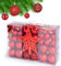 Weihnachtskugeldekoration,CIMOYBAI Christbaumkugeln,101 Stück Weihnachtskugeln,Weihnachtskugeln Kunststoff, Christmas Tree Baubles Set for Indoor and Outdoor Use Made of Plastic(Red)