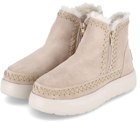 CAFèNOIR C1DZ6012M008380 Tronchetto con Doppia Cerniera in PELLESCAMOSCIATA Beige 38