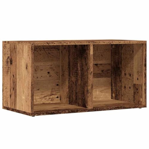 vidaXL Aufbewahrungstruhe Altholz-Optik 69,5x34x36 cm Holzwerkstoff, Aufbewahrungstruhe, Plattenspielereinheit, Plattenspielerständer mit Aufbewahrung