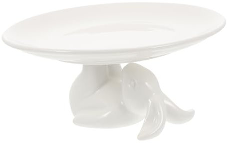 OFFSCH 1satz Kerntyp Keramischer Dessertständer Mit Bunny-design Kuchenteller Für Hochzeiten Und Für Osterfeiern Und Geburtstagsfeiern