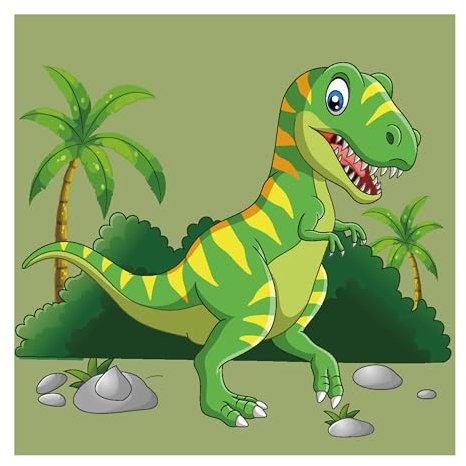 Toyone Diamond Painting Dinosaurier Set – 5D Diamant Malerei Set mit Rahmen, DIY Kunst für Kunsthandwerksbegeisterte, ideale Geschenkidee für Jungen und Mädchen (18 x 18 cm)