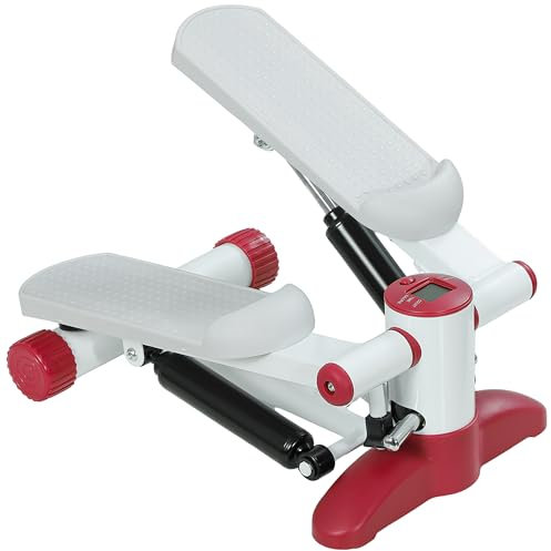 SPORTNOW Stepper, Mini-Stepper, mit LCD-Monitor, rutschfesten übergroßen Pedalen, Fitness-Stepper für das Training zu Hause, grau