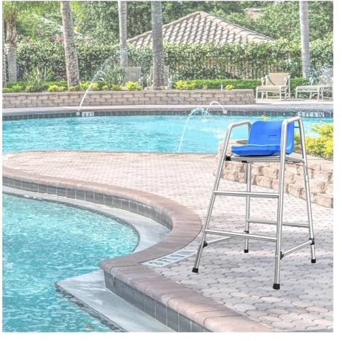 Sillas Salvavidas Altas de 120, 150 y 180 cm para Piscina, de Acero Inoxidable 304, para Playa, Parque acuático, Exterior e Interior, Escalera de natación Resistente y Duradera.