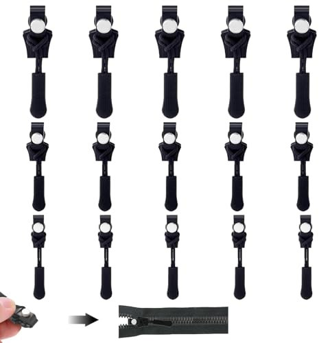 SSKHE 15 Stück Reisverschluss-reparaturset Reißverschlussschieber Abnehmbares Ersatz Zipper für Reißverschluss Fixer Reißverschluss Reparatur Set für Universal Reißverschluss,Kleidung,Bettzug, Gepäck(