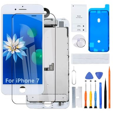 H&LYCYJ Display für iPhone 7 A1778 A1660 LCD Bildschirm Ersatz 3D Touch Full HD Touchscreen ID Digitizer Rahmen Montage,Waterproof Adhesive,Reparaturkits NEU
