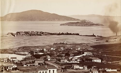 PMEFGJDPE Berühmte Gemälde Deko Kunstdrucke Bilder Tier Poster Alcatraz und Black Pt von Carleton E. Watkins Abstrakte Leinwand Kunst für Wohnzimmerdekoration 60x90cm