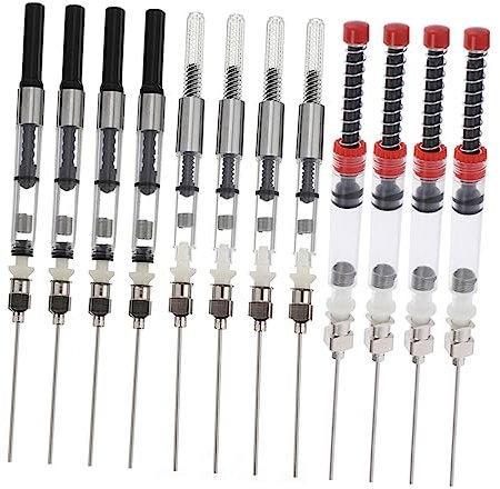 GALPADA 12pcs Fountain Pen Ink Absorber Spring Converter Lightweight Portable Ink Filling Tool Design for Easy Fountain Pen Refilling