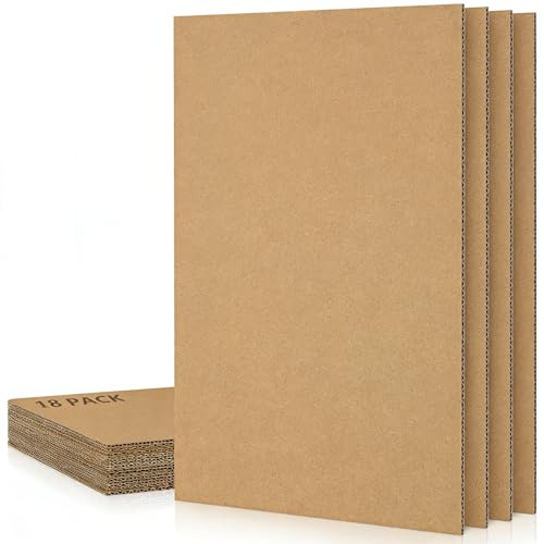 Euablfo Lot de 18 cartons ondulés A4 épais pour bricolage, peinture, artisanat et modélisation