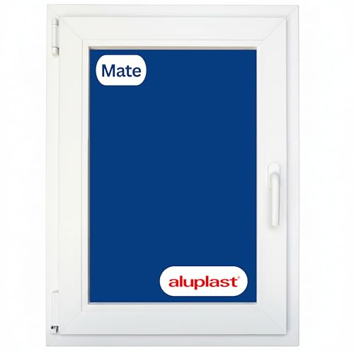 Winwindo - Ventana PVC Reforzada | 70x100 | Oscilobatiente Izquierda | Cristal Climalit Mate | Perfil Aluplast | Blanca | No amarillea, Ruido <45db, Aislamiento Térmico | Entrega 24/48h