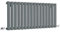 Milano Aruba Anthracite Horizontal Single Oval Panel Radiator - 400mm x 1000mm