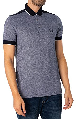 Armani Exchange Men's 8nzf76 Polo Shirt, Blue, M UK