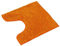 WohnDirect Badematte 45x45cm MIT WC Ausschnitt | Orange - rutschfest & Waschbar - Badezimmerteppich zum Set kombinierbar, Badvorleger, WC Garnitur, Badteppich