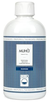 MUHA' | Profuma Bucato Concentrato, Fragranza Diamond, Ideale per lavatrice o lavaggio a mano , Profumazione a Lunga Durata, Formato da 400ml