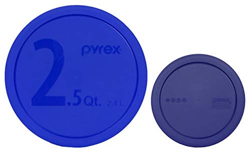 Pyrex (1) 325 couvercles bleus de 2,5 l (1) 322 pièces bleus pour bol mélangeur – Lot de 2
