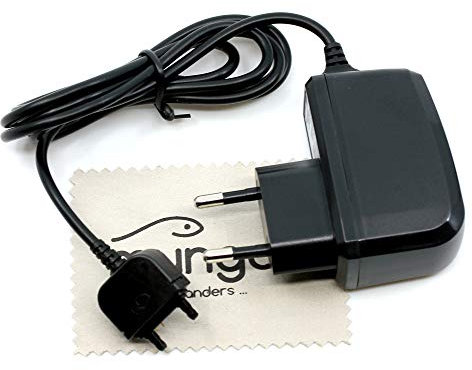 Ladegerät passend für Sony Ericsson W710i, W715i, W760i, W800i, W810i, W830i, W850i, W880i, W900i, W902i, W910i, W950i, W960i, W980i, W995i Ladekabel Netzteil 1A OTB mit mungoo Displayputztuch