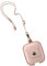 Woodcessories - AirPods 1 & 2 Leder Hülle mit Halskette, AirCase (Rose Nude)