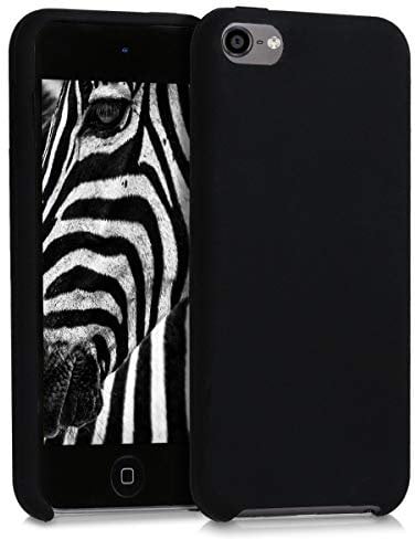 kwmobile Schutzhülle kompatibel mit Apple iPod Touch 6G / 7G (6. und 7.Generation) - Hülle Silikon gummiert - Cover Case in Schwarz