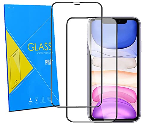 GAPlus [2-Pack] iPhone 11 and iPhone XR Screen Protector, iPhone XR A2105 Tempered Glass Film [Full-Coverage][Case Friendly] Screen Protector for Apple iPhone XR and iPhone 11