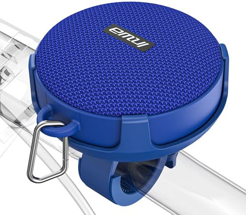Inwa Cassa Bluetooth Bicicletta, IPX7 Impermeabile Wireless Altoparlante Portatile, Dotato di Funzione TF card, Mic Integrato, Adatto per la Bicicletta, Doccia, Escursioni, Piscina(blu)
