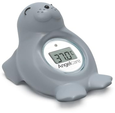 Angelcare Happy Seal Baby-Badezimmer-Thermometer, Grau