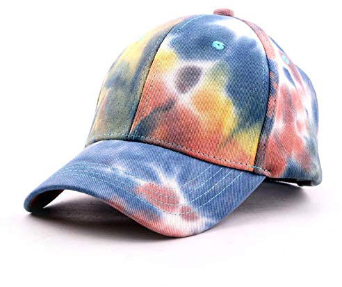 Herren Kappe Hut Baseball Cap Verstellbare Tie Dye Sommer Männer Frauen Trend Paar Bunte Hysteresenhut Sonne Outdoor Graffiti-Bunt