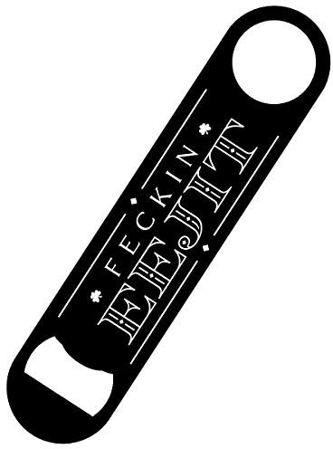Grindstore Feckin Eejit Bar Blade Ouvre-Bouteille Noir 18x4cm