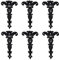 INCREWAY 6 klassische dekorative T-Scharniere, 8,1 cm, robuste Zinklegierung, T-Riemen-Scharniere, antike Schuppentür-Scharniere mit Schrauben (schwarz)