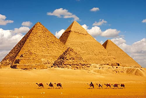 WYDMA 6000 Teile Lernpuzzle Ägyptische Pyramiden Lernspielzeug Geschenke Spaß Spiele Wanddekoration Puzzles Lernspiele Kinderspielzeug Fertige Größe 179.5×105.5cm
