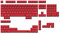 Ranked Leeres Premium-Tastenkappen-Set | 1,4 mm Dickes PBT | Cherry-Profil für Mechanische Tastatur (Rot, 139 Tasten)