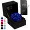 Infinity Flowerbox Infinity Single Velvet Box Konservierte echte Rose, die 3 Jahre lang hält, Royal Blue