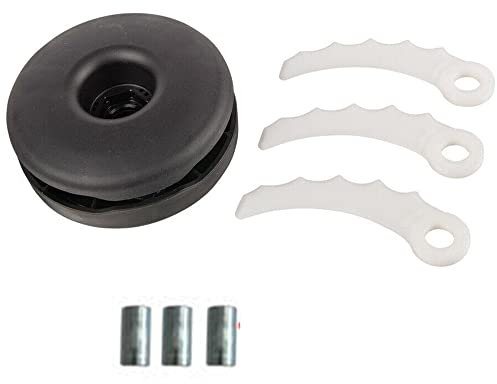 Rasentrimmer Kunststoff Klingenkopf Set für Makita 198383-1 DUR UR Trimmer, Klingenkopf mit 3 Stück Kunststoffklingen und 3 Stück Zubehör
