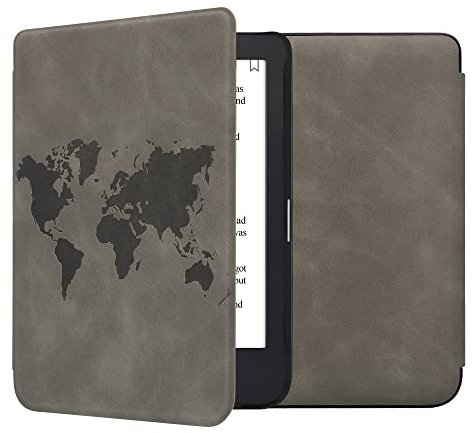 kwmobileÉtui Compatible avec Kobo Clara 2E Coque - Étui à Rabat magnétique tabletteeReader Similicuir - Gris
