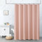 Krismile Fabric Waterproof Shower Curtain Waterproof Mould and Mildew Resistant, Anti Mould Washable Linen Shower Curtains Includes 12 Bathroom curtains Hooks 71 x 71 Inch Blush,Pink