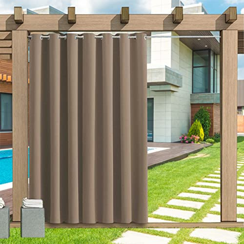 Tenda per Esterni, Tenda da Esterno con Occhielli 1 Pezzo, Resistente alle Intemperie, 24 Colori Tenda da Sole per Balcone Patio Portico Pergola Gazebo, B120xH213CM