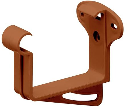 INEFA Stirnbretthalter, Rinnenhalter kastenförmig NW68 / 68mm 20 Stück, Braun Dachrinnenhalter aus PVC-U Kunststoff für Kastenrinnen, Made in Germany