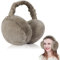 yotutun Ohrenwärmer, Faltbare Verstellbarer Plüsch Earmuffs Schutz vor Wind Warme Bequemer Weicher Kälteschutz Outdoor Ohrenmuscheln Plüsch Ohrenschützer für Damen Herren - Khaki