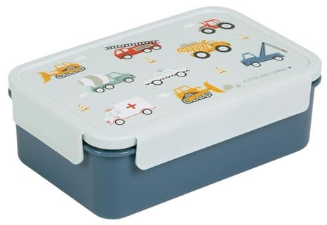 A little lovely Company Bento-Lunchbox mit 3 Fächern, Motiv: Fahrzeuge