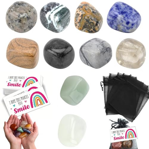 10 Set Glückssteine für Kinder Glücksbringer Magische Steine, 2-3cm, Mitgebselstein, Mitbringsel, Give Away, Mitgebsel Kindergeburtstag Zaubersteine Party Mitgebsel Edelsteine Mitbringsel Geburtstag