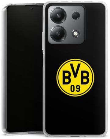 DeinDesign Silikon Hülle kompatibel mit Xiaomi Redmi Note 13 5G Case transparent Handyhülle Borussia Dortmund Logo BVB