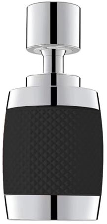 AQXYWUIO 360° drehbarer Küchenfilter-Wasserhahn-Belüfter, 3-Modus-Hahn-Extender-Sprühkopf, Badezimmer-Wasserhahn, spritzwassersparend, Wassersprudler (Color : Black)