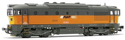 Rivarossi HR2928 AWT 4-achsige Diesellokomotive Baureihe D7537 in orangegrauer Lackierung – Diesel