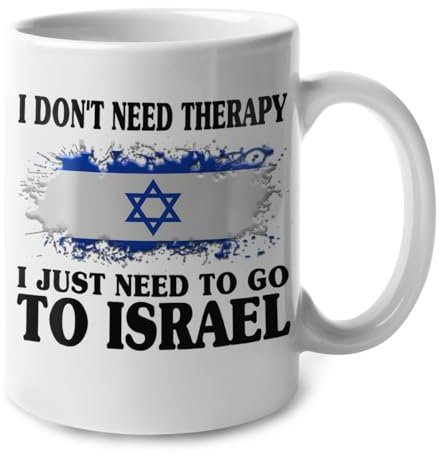 Tasse Israël Cup Drôle Tasses Expresso Original Tasses À Café 330Ml pour Cadeau, Homme, Couple